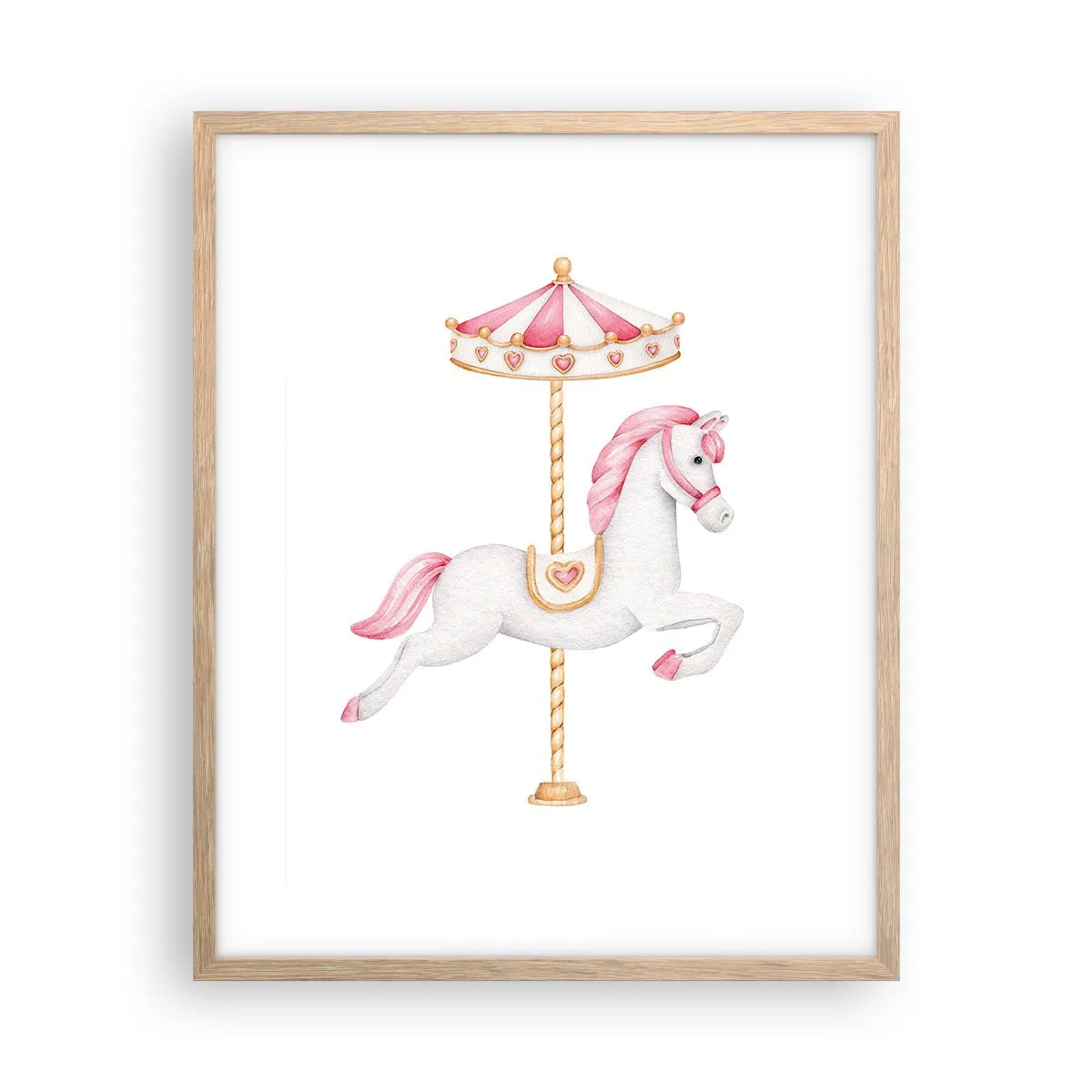 Poster in light oak frame - Off the Hoofs - 40x50 cm