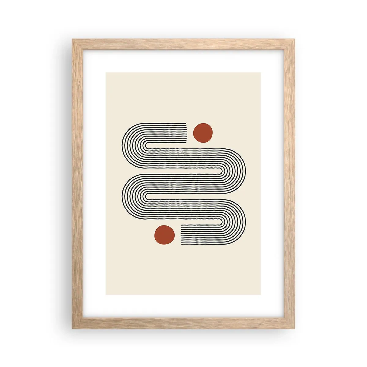 Poster in light oak frame - From Beginning till the End - 30x40 cm