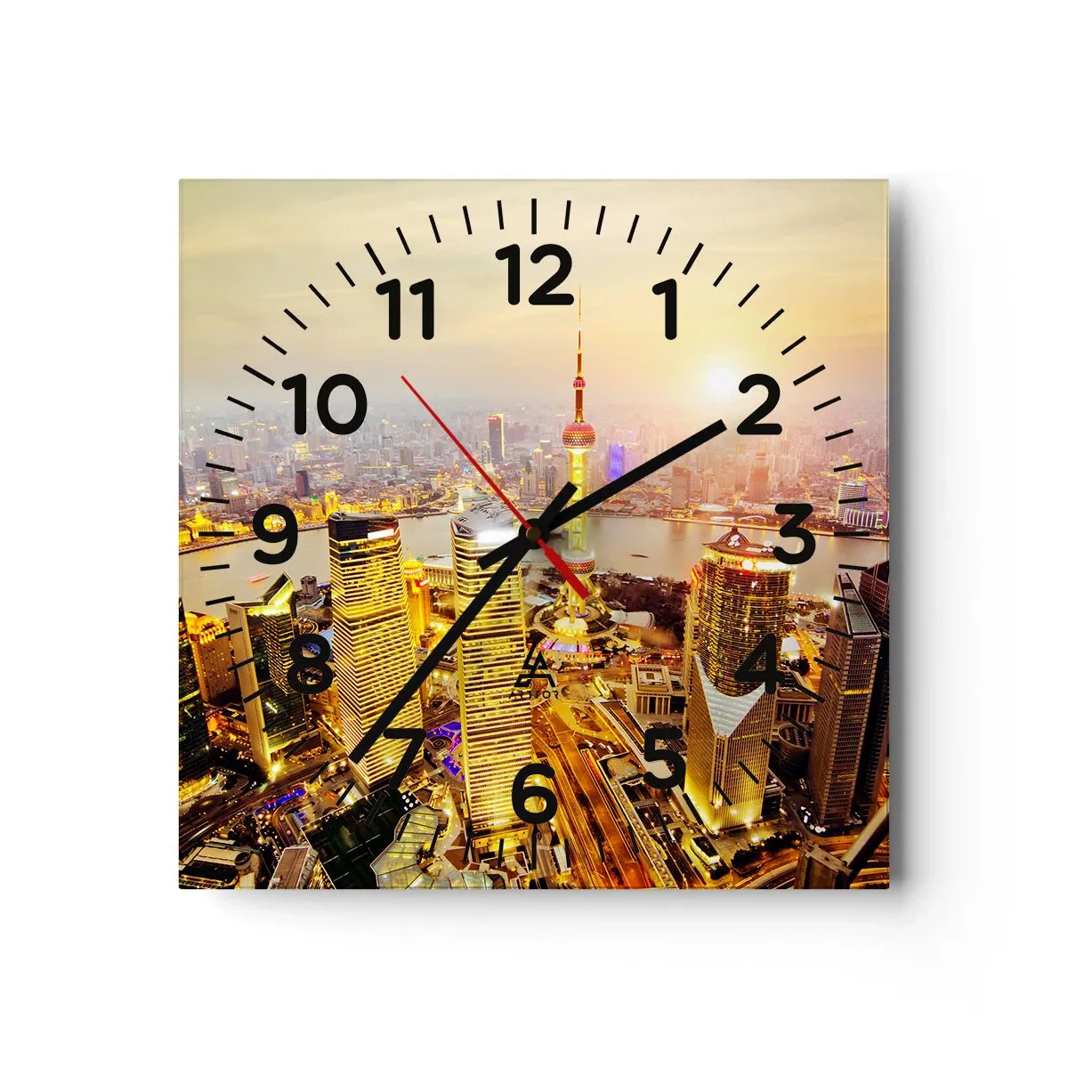 Wall clock - Clock on glass - Asian Dream - 40x40 cm