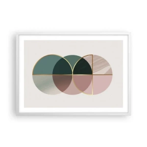 Poster in white frmae - Circle after Circle - 70x50 cm