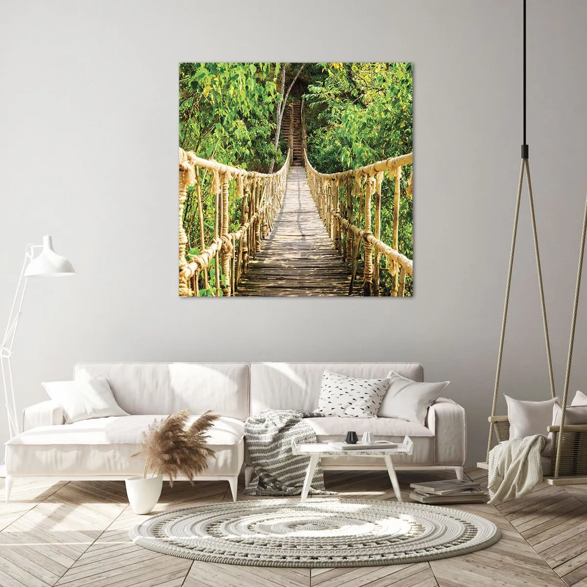 Canvas picture - Suspended in Green - 70x70 cm