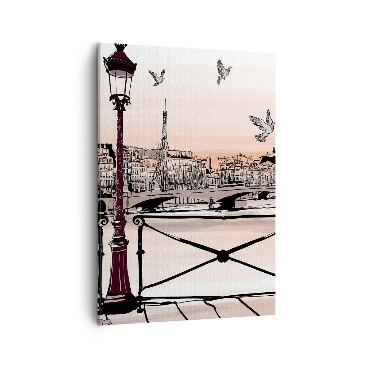 Canvas picture - Over the Roofs of Paris - 50x70 cm