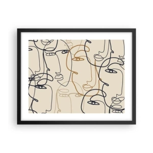 Poster in black frame - Multiplied Portrait - 50x40 cm