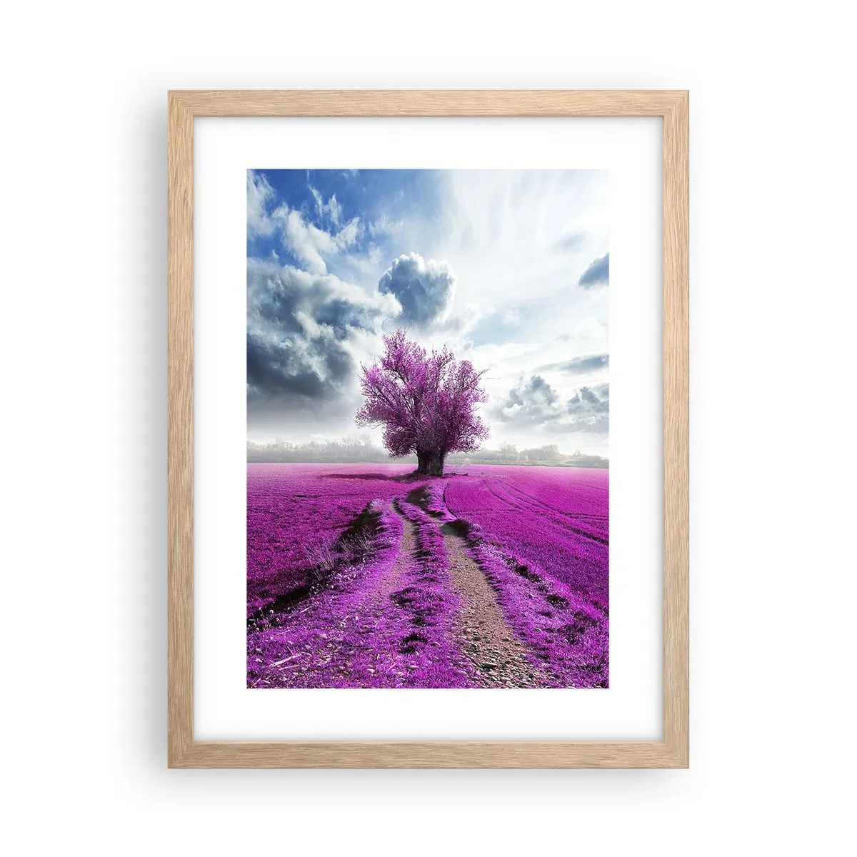 Poster in light oak frame - Heathland Charm - 30x40 cm