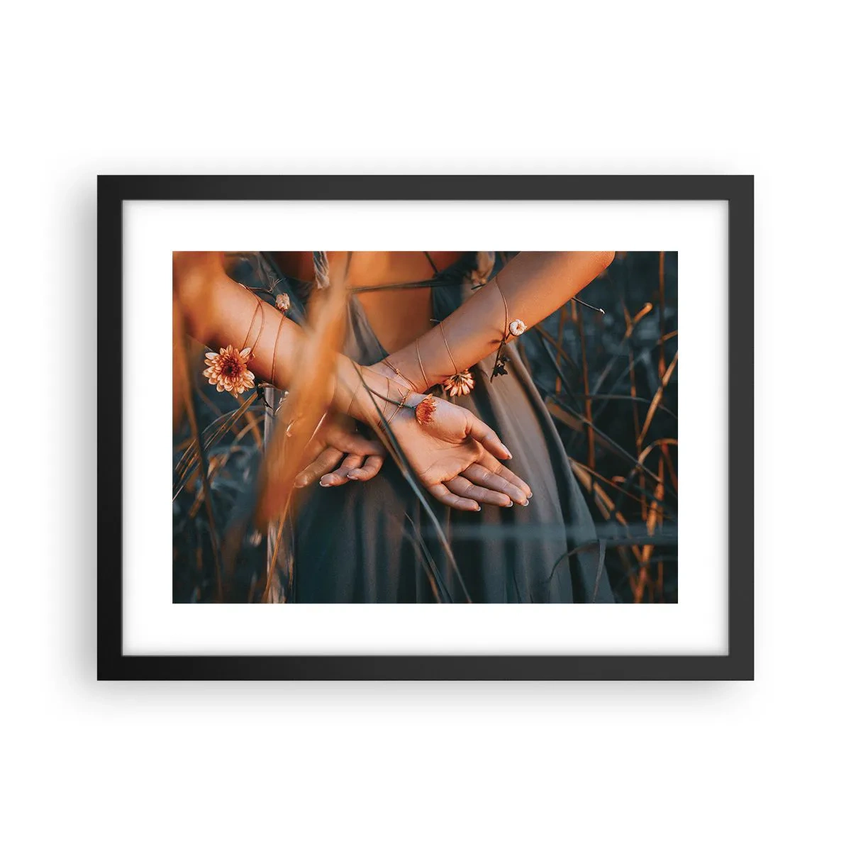 Poster in black frame - Connected with Nature - 40x30 cm
