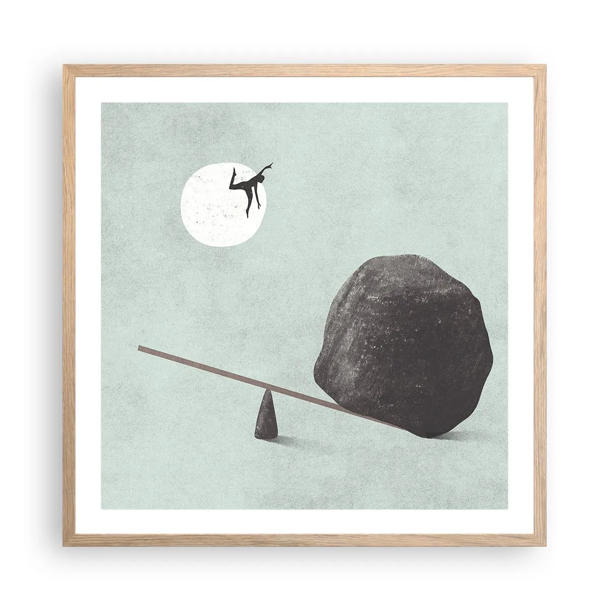 Poster in light oak frame - Dream Come True - 60x60 cm