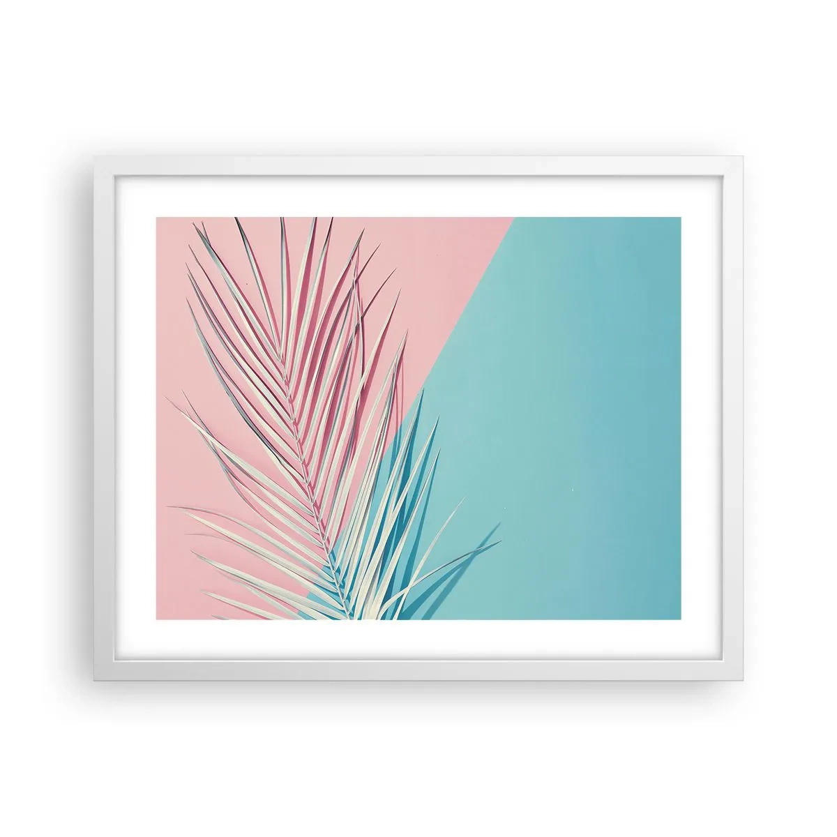 Poster in white frmae - Tropical impression - 50x40 cm
