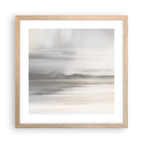 Poster in light oak frame - Thoughtful Distance - 40x40 cm