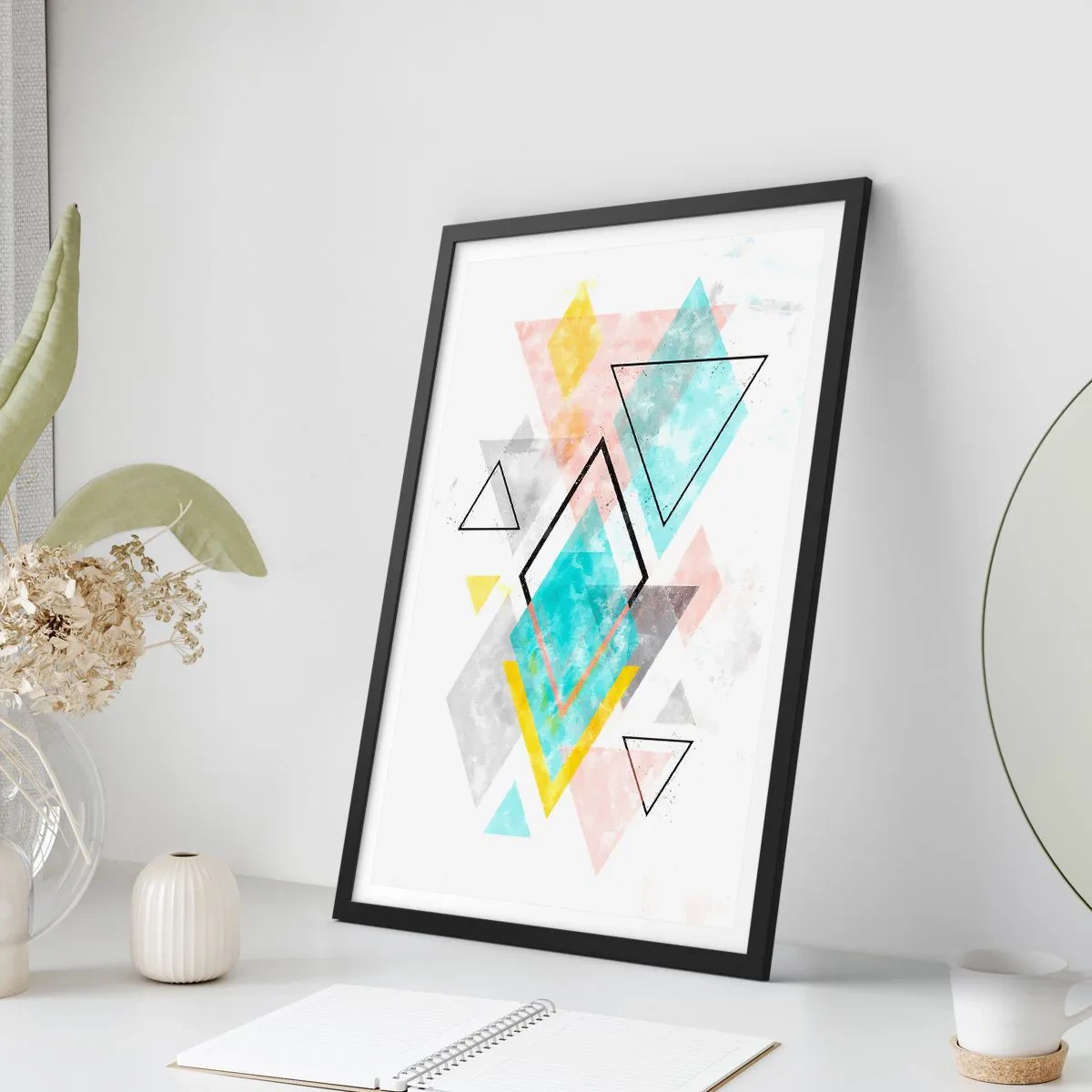 Poster in black frame - Geometric Play - 30x40 cm