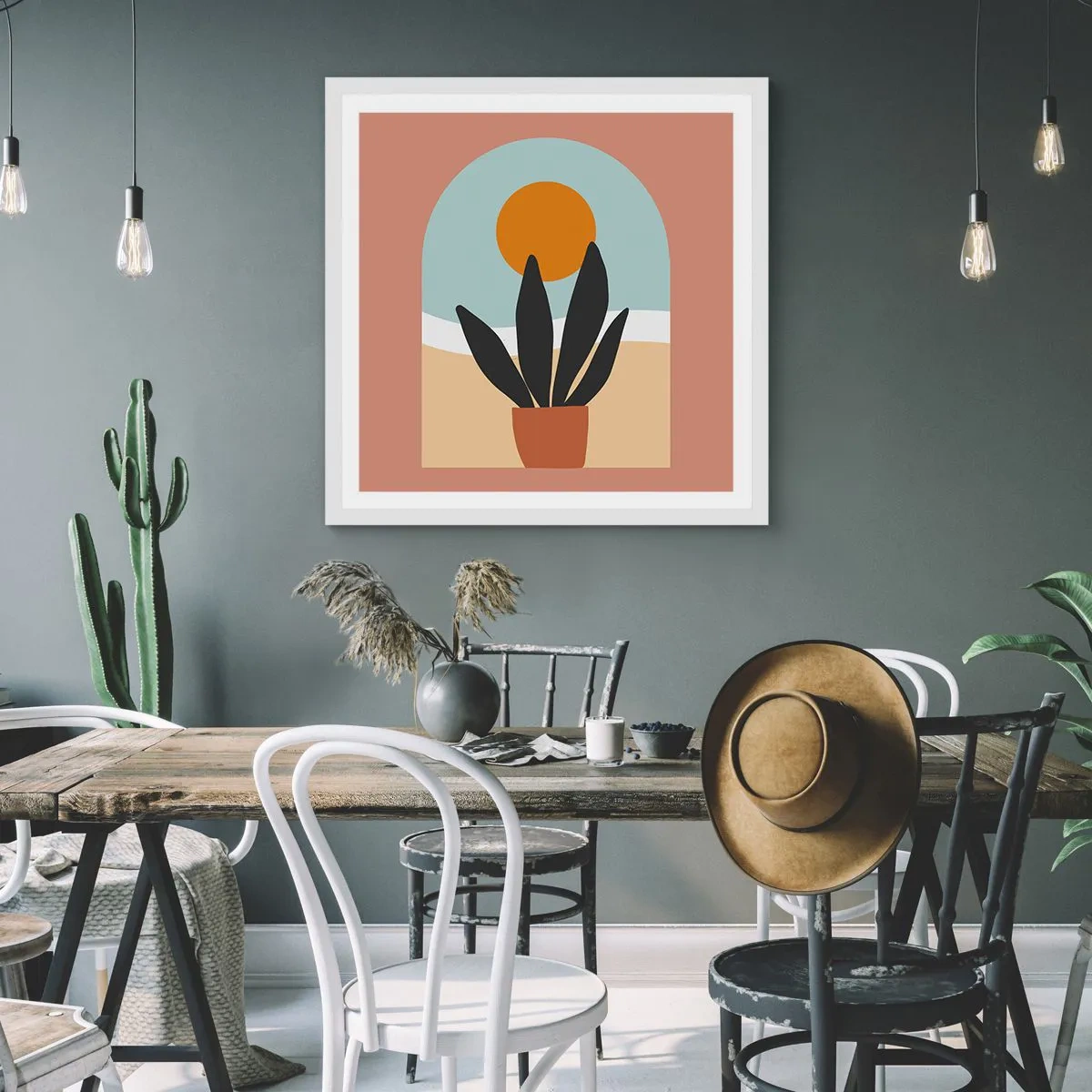 Poster in white frmae - Small Joys - 30x30 cm