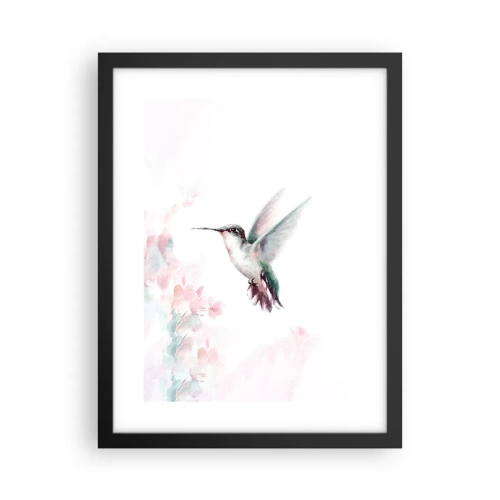 Poster in black frame - Stopped in Flutter - 30x40 cm