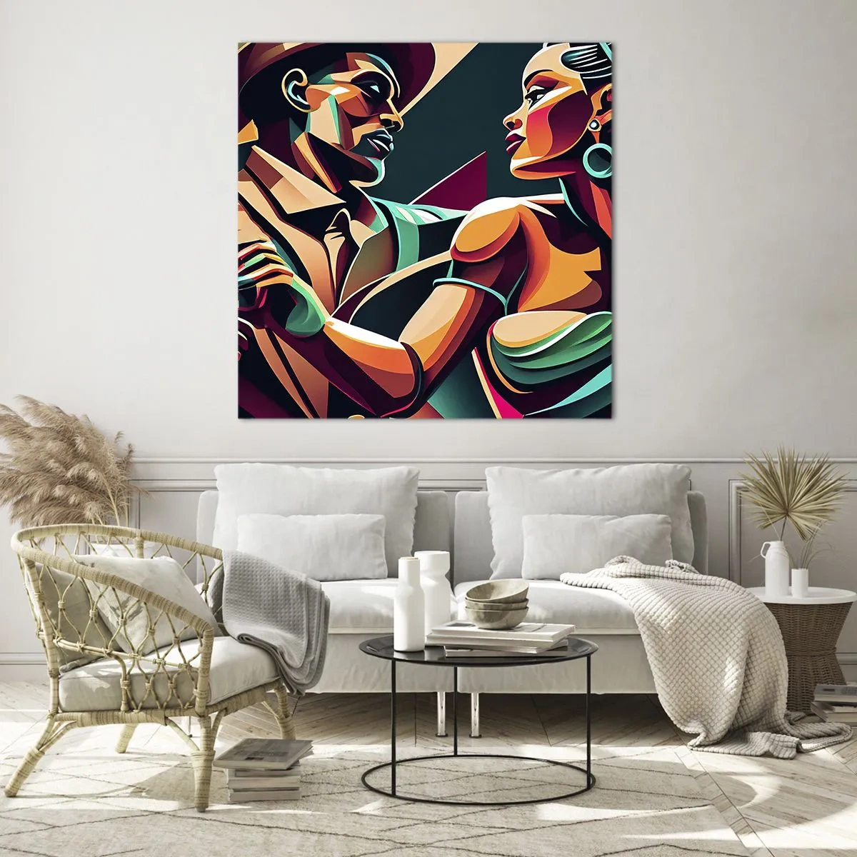 Glass picture - In a Heartbeat - 60x60 cm