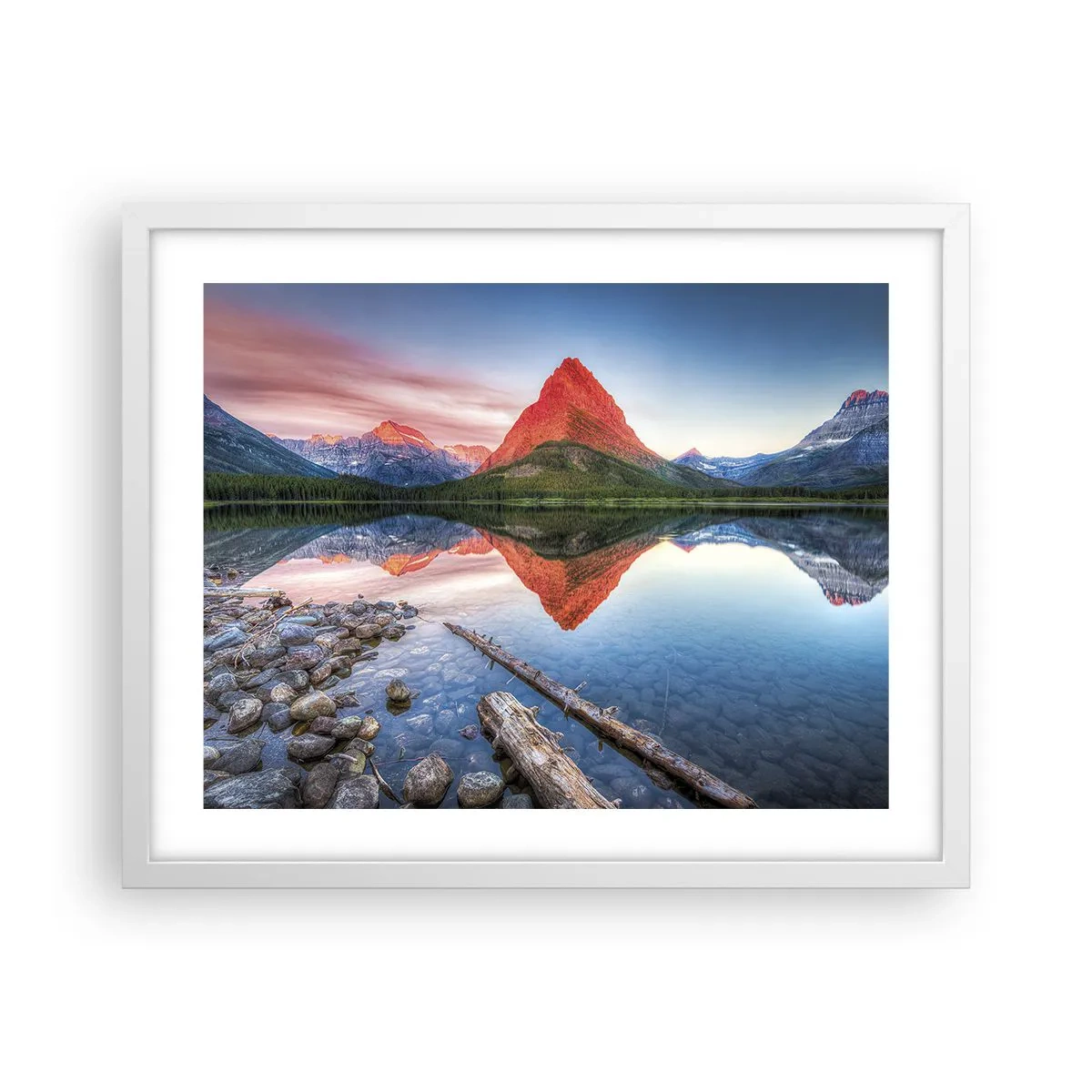 Poster in white frmae - Heat and Cold - 50x40 cm