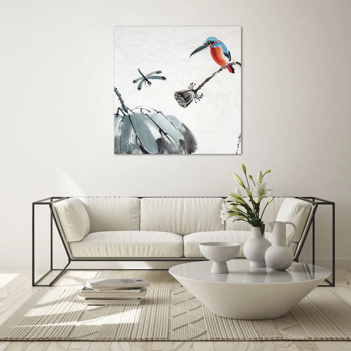 Glass picture - Life of a Meadow - 30x30 cm