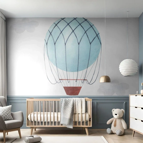 Photo Wallpaper Standard Eco - All in the Clouds - Children's, Balloon, Minimalism - 200x140 cm
