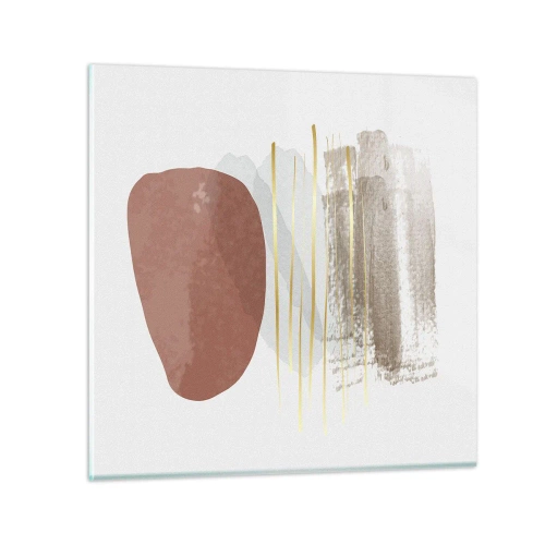 Glass picture - Abstract Colonnade - 40x40 cm