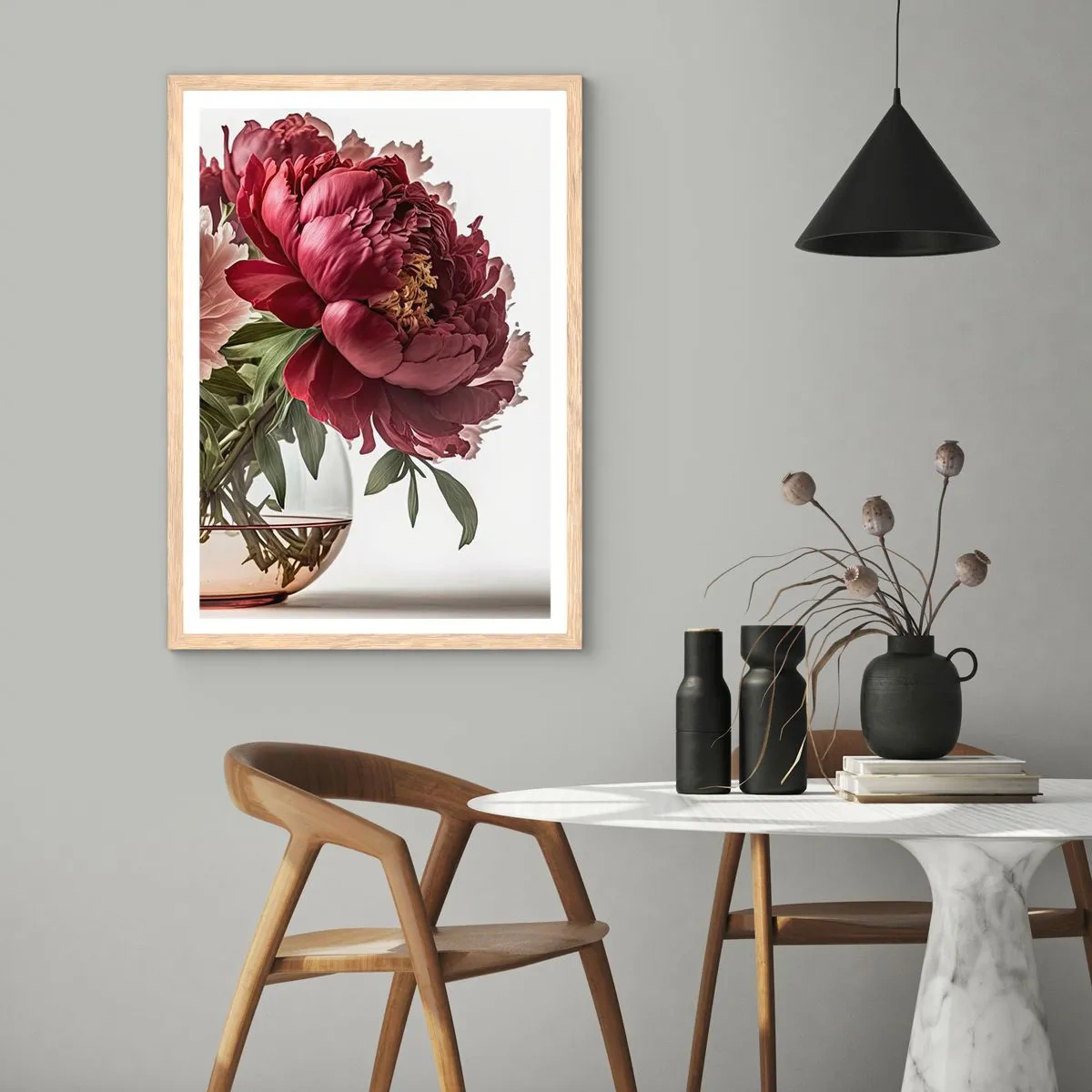 Poster in light oak frame - In Full Bloom of Beauty - 40x50 cm