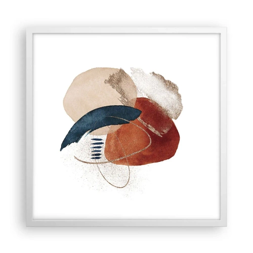 Poster in white frmae - Oval Composition - 50x50 cm
