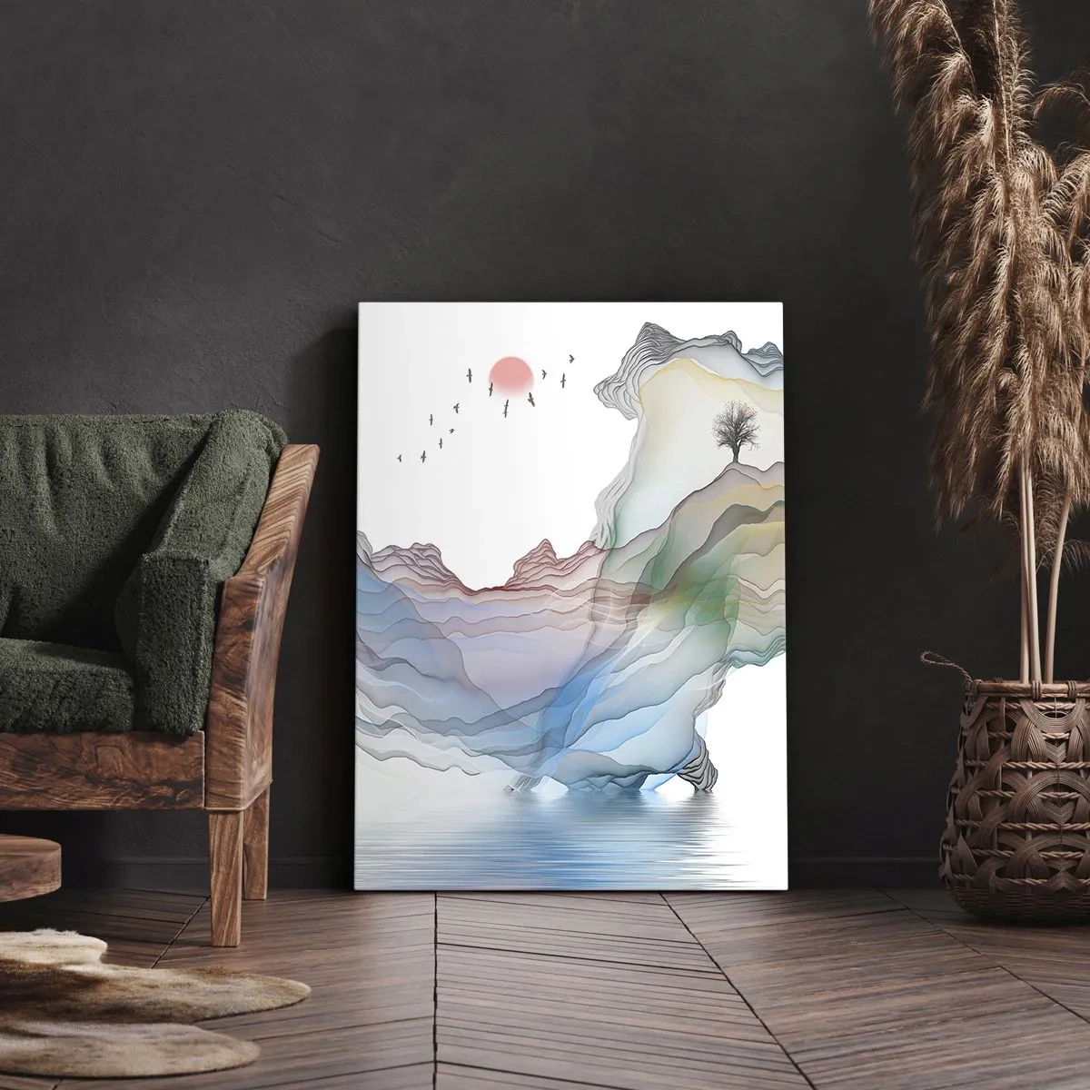 Canvas picture - Towards Crystal Mountains - 65x120 cm