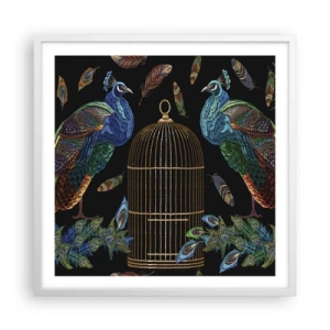 Poster in white frmae - In Royal Robes - 60x60 cm