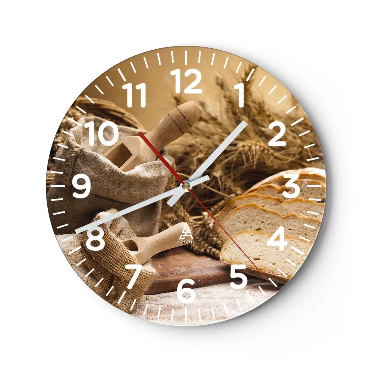 Wall clock - Clock on glass - Already Sliced - 40x40 cm