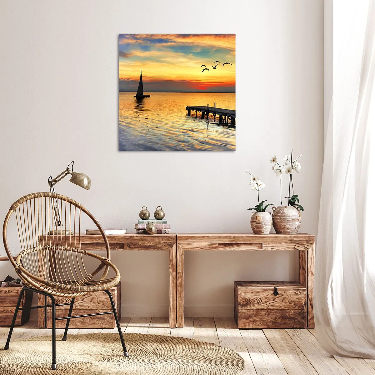 Canvas picture - Evening Returns - 40x40 cm