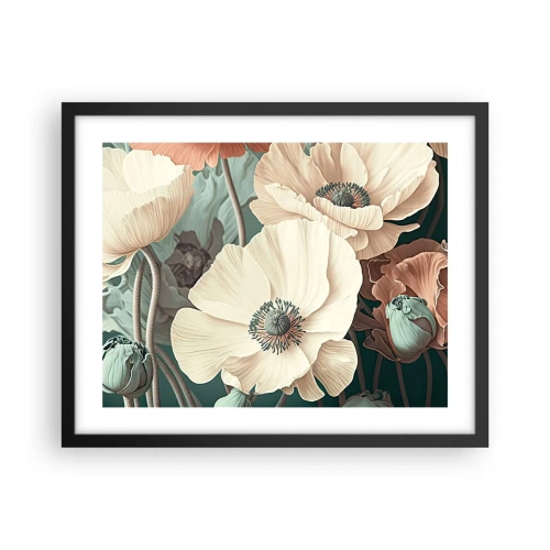 Poster in black frame - Whisper of the Poppies - 50x40 cm
