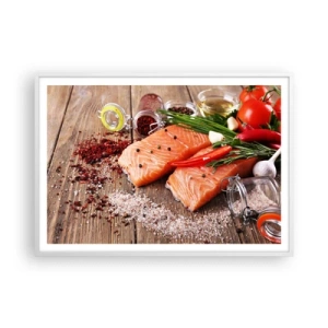 Poster in white frmae - Norwegian Adventure in the Kitchen - 100x70 cm