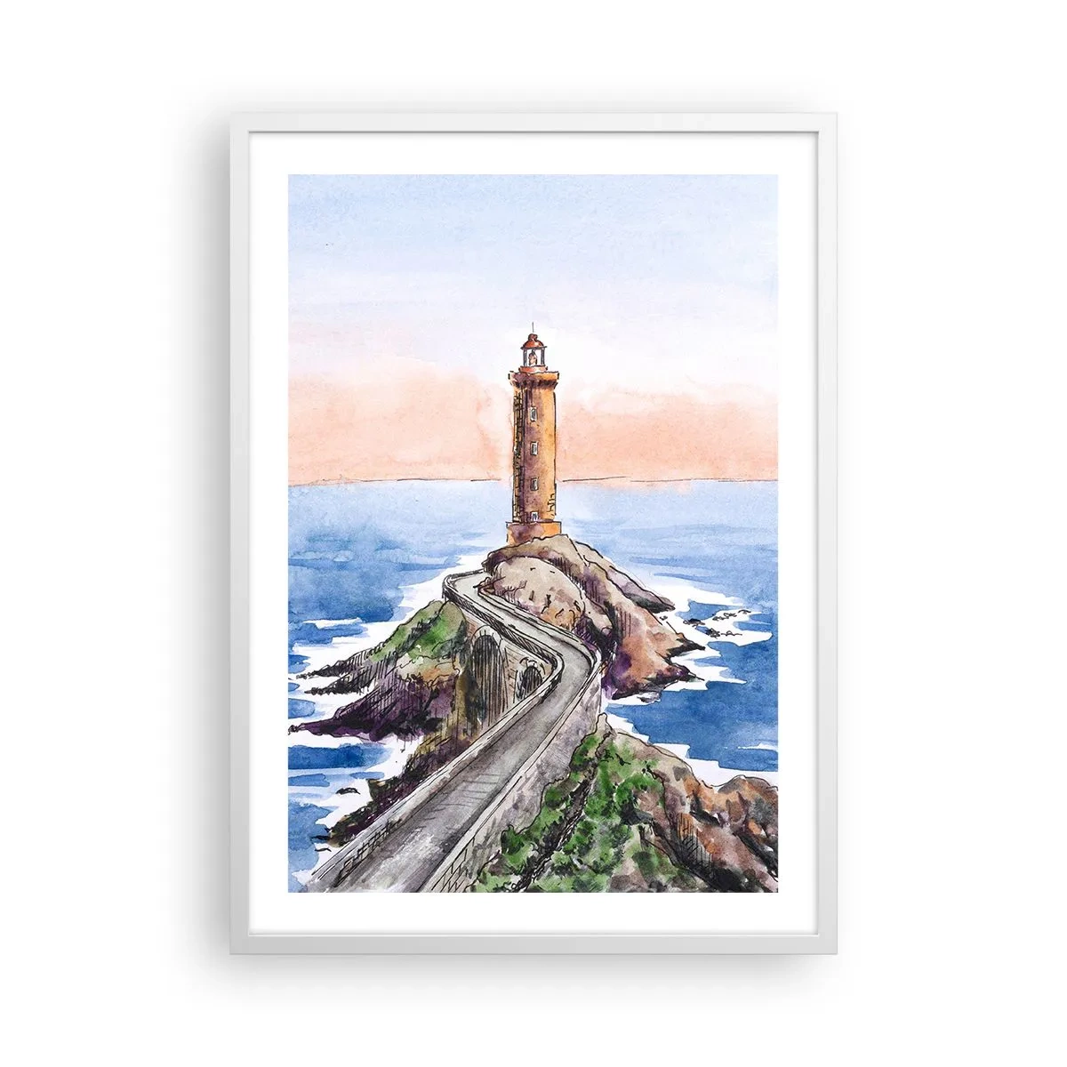 Poster in white frmae - In the Direction of the Sea - 50x70 cm