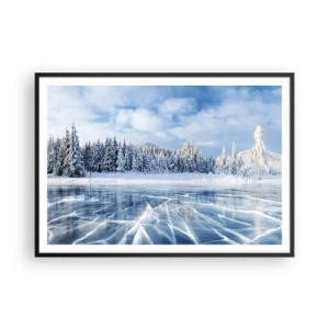 Poster in black frame - Dazling and Crystalline View - 100x70 cm