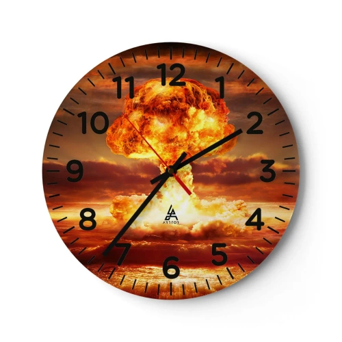 Wall clock - Clock on glass - And the End Will Come - 30x30 cm
