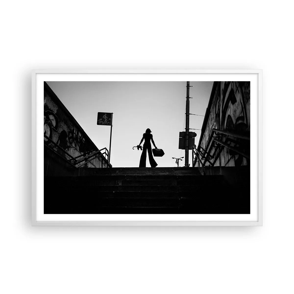 Poster in white frmae - City Wander - 91x61 cm