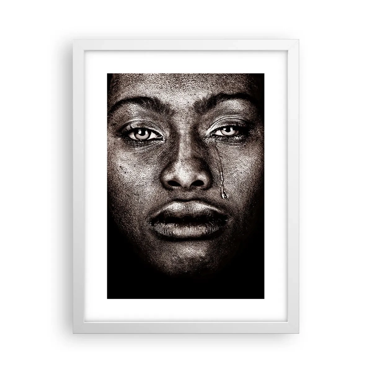Poster in white frmae - One Tear - 30x40 cm