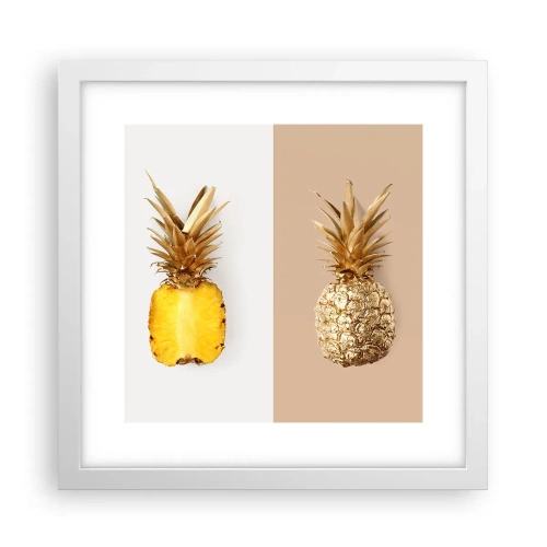 Poster in white frmae - Pineapple for Us - 30x30 cm