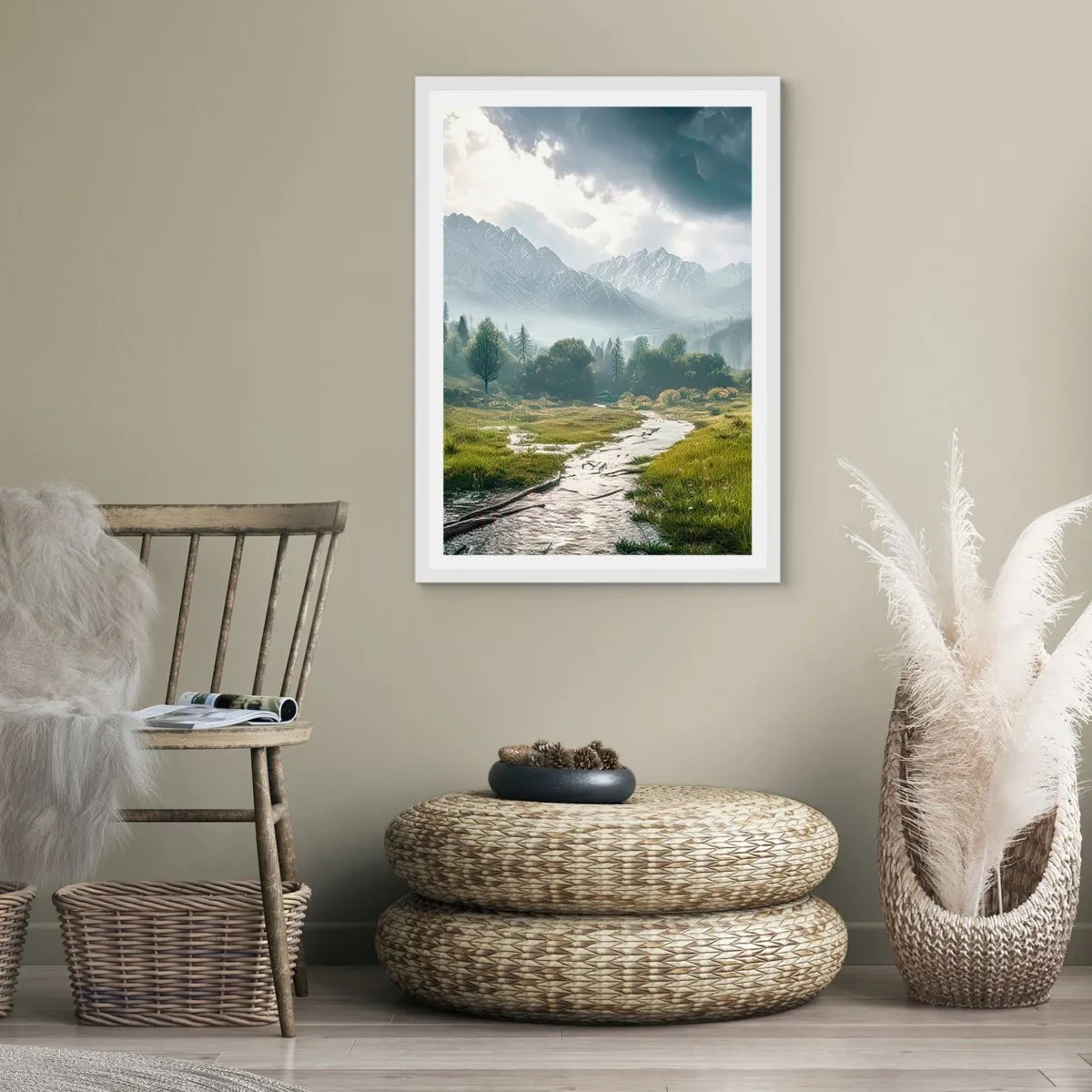 Poster in white frmae - There And Back - 61x91 cm