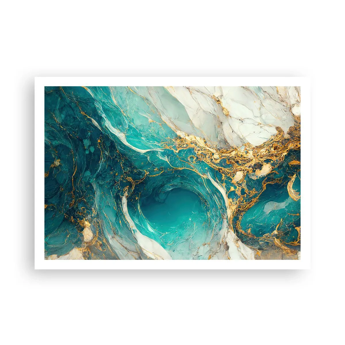 Poster - Composition with Veins of Gold - 100x70 cm