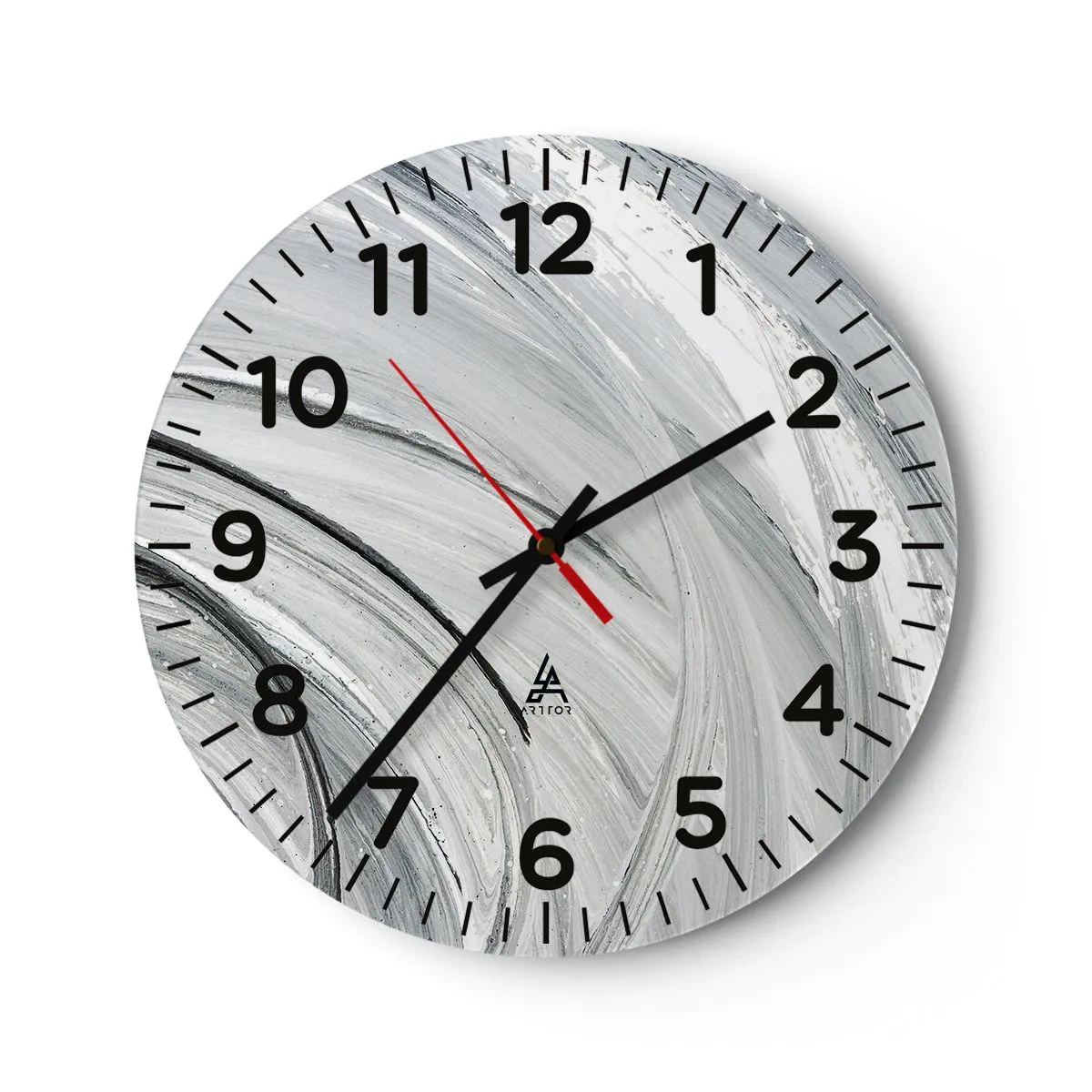 Wall clock - Clock on glass - Orbital Composition - 40x40 cm