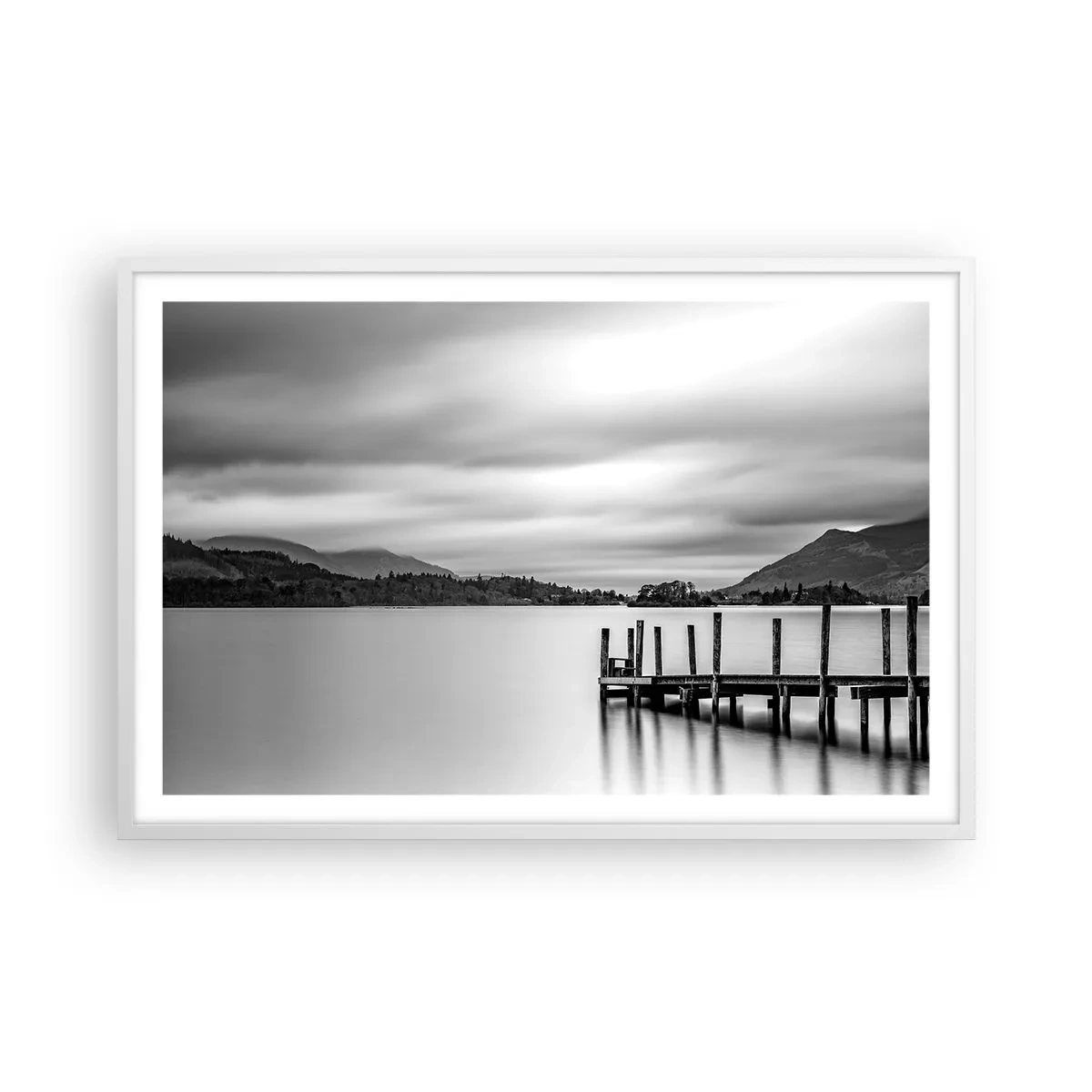 Poster in white frmae - Tranquility and Power - 91x61 cm