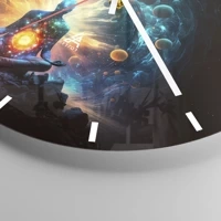 Clock face with lines