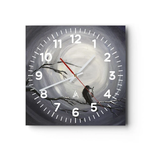Wall clock - Clock on glass - Key to the Secret of the Night - 30x30 cm