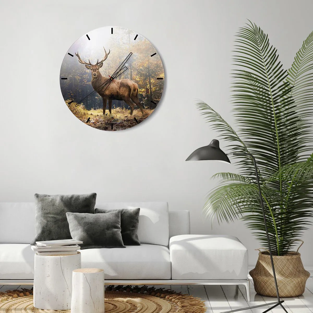 Wall clock - Clock on glass - In Full Majesty - 40x40 cm