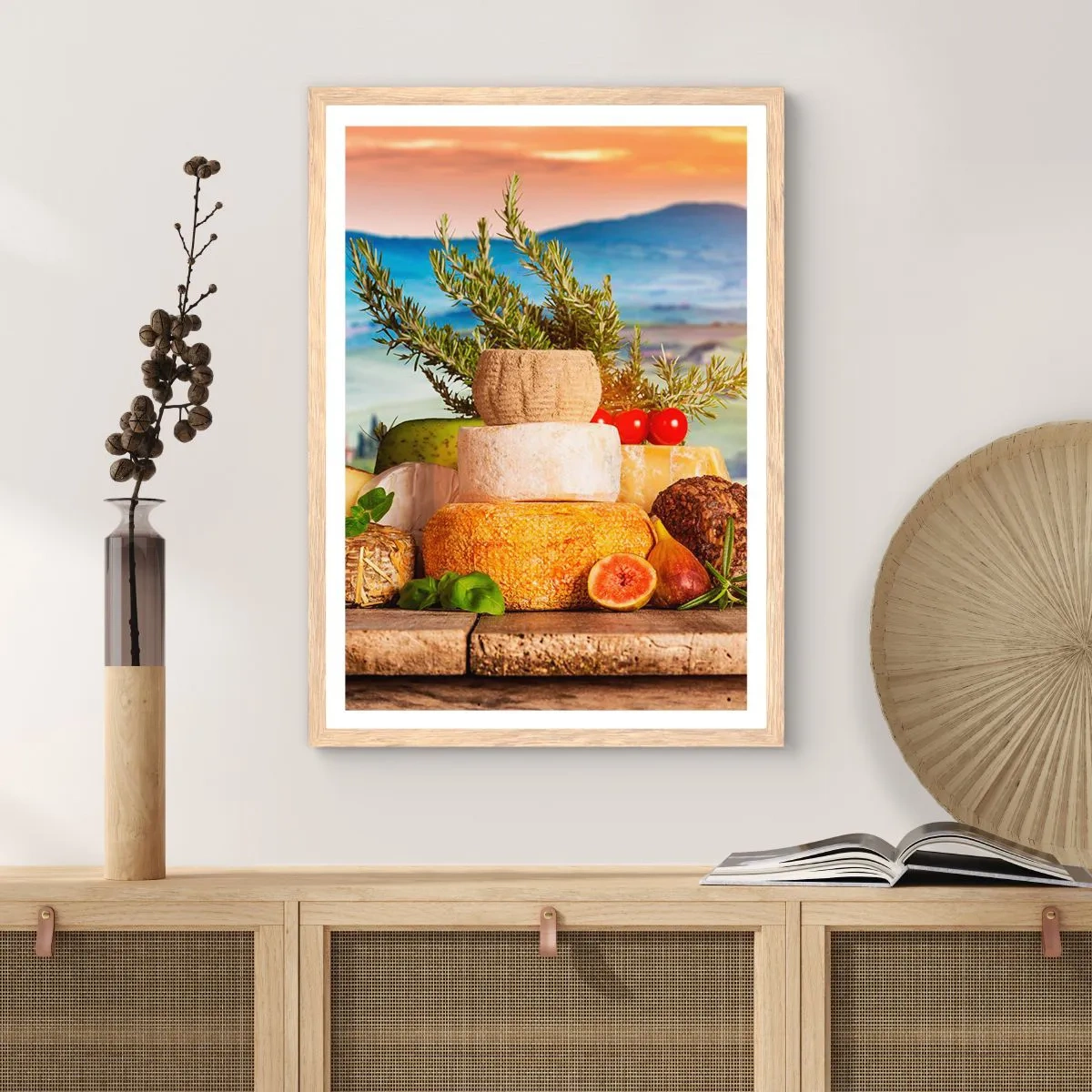 Poster in light oak frame - Italian Joie de Vivre - 50x70 cm