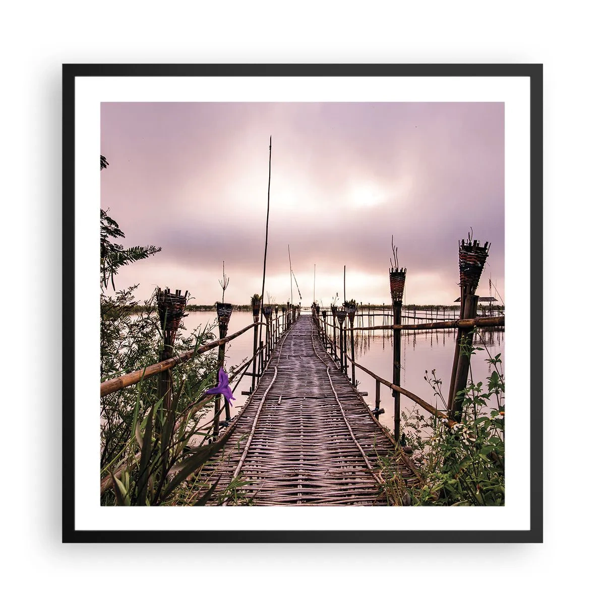 Poster in black frame - Peace and Quiet of Asia - 60x60 cm