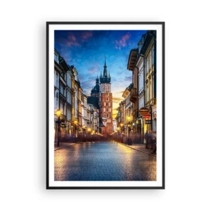 Poster in black frame - Charm of Cracow - 70x100 cm