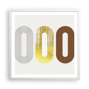 Poster in white frmae - Ooo! - 60x60 cm