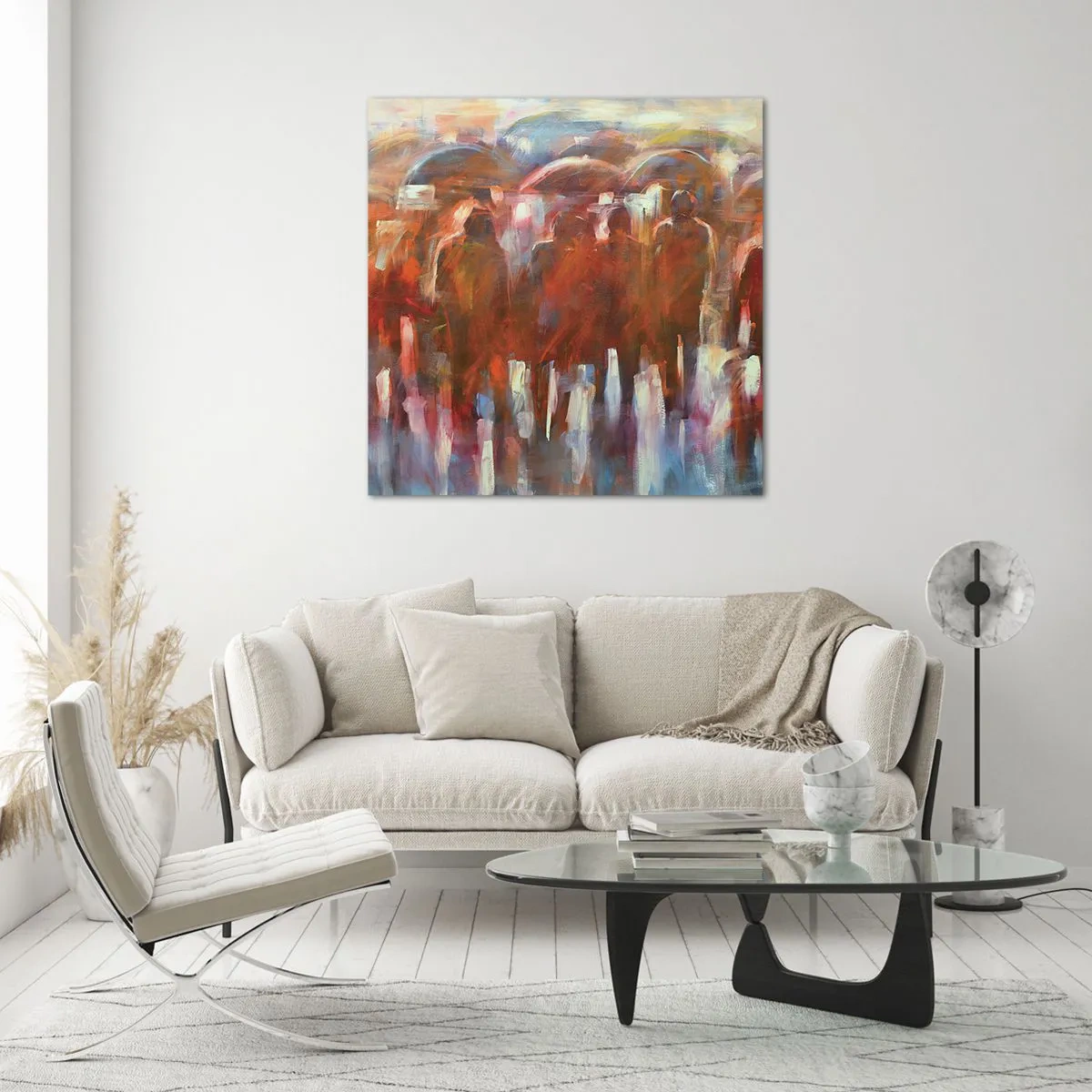 Glass picture - Equal in Rain and Fog - 40x40 cm