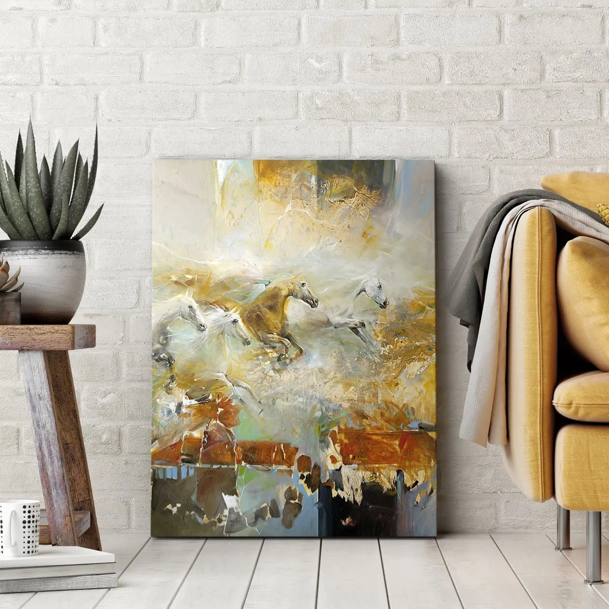 Canvas picture - Gallopping through the World - 80x120 cm