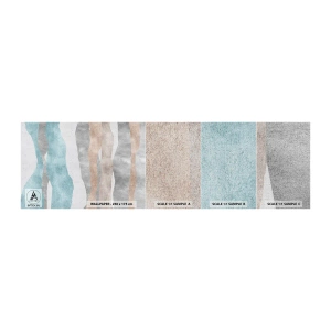 Photo Wallpaper Sample Premium Canvas - Study of Continuity - Pastel, Minimalistic, Lines - 100x30 cm