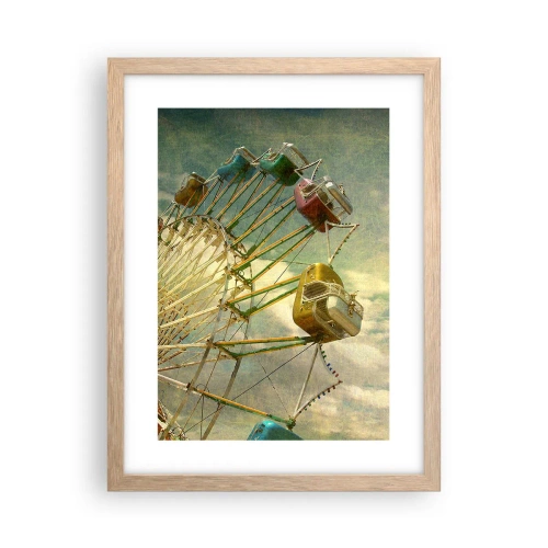 Poster in light oak frame - There Will Be Fun… - 30x40 cm