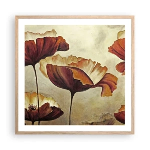 Poster in light oak frame - Piece of Meadow - 60x60 cm